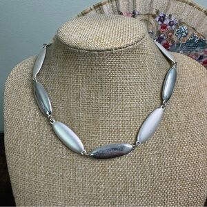 Crown TRIFARI Silver Oval Link Necklace 18 Inch